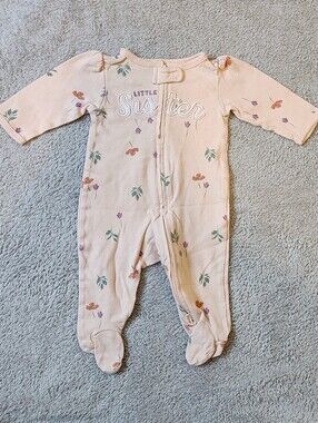 3mo Carters Little Sister Footie Pjs
